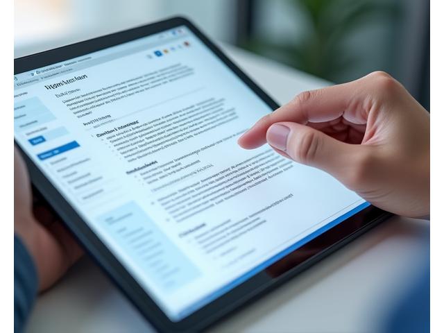 Digital agreement interface on a tablet, symbolizing website terms and secure online interaction